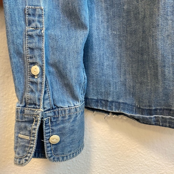 Madewell Denim Button Up with Frayed Ends - Picture 6 of 7